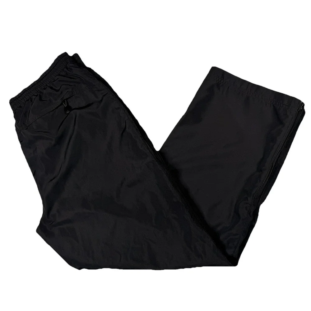 Champion Vintage Men's Black Athletic Track Pants‎ Joggers Zip Ankle L